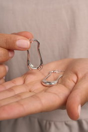 Heliophilia Silver Pendientes de Plata con Acabado de Laca Talla Única
